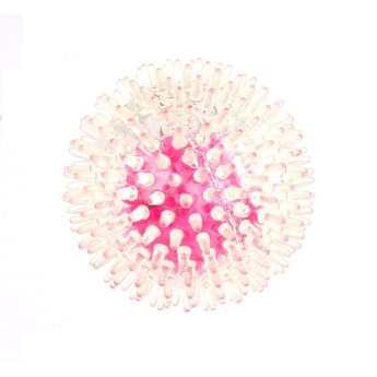 Little&Bigger TPR Ball med pigger LED Rosa 8 cm