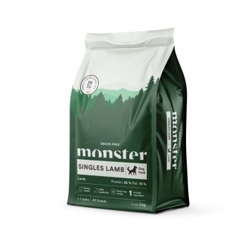 Monster Dog Adult Grain Free All Breeds Singles Lam (2 kg)