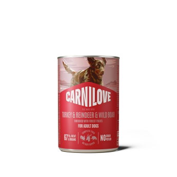 Carnilove Dog Adult Turkey, Reindeer & Wild boar Pat&eacute; 400 g