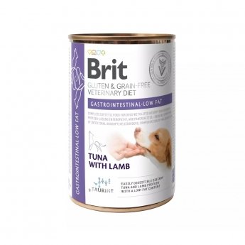 Brit Veterinary Diet Dog Grain Free Gastrointestinal Low Fat Tuna & Lamb 400 g