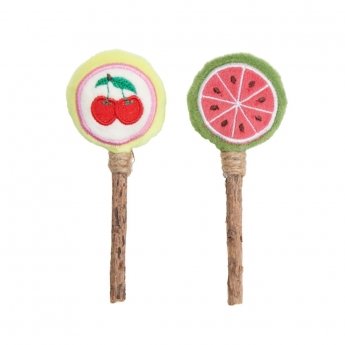 Little&Bigger Candy Shop Lollipop med Matatabipinne, 2-pakning