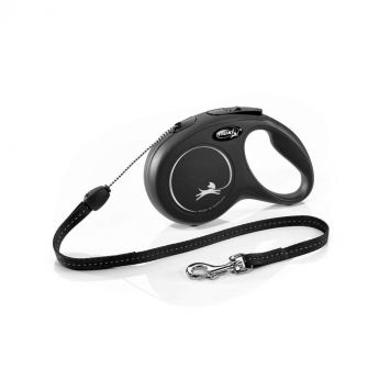 Flexi New Classic S Cord 8m/12 kg (Svart)