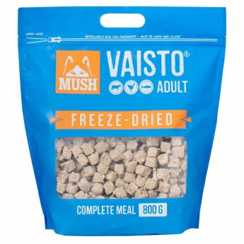 MUSH Vaisto Dog Adult Frysetørket Storfe, Kalkun & Laks (800 g)