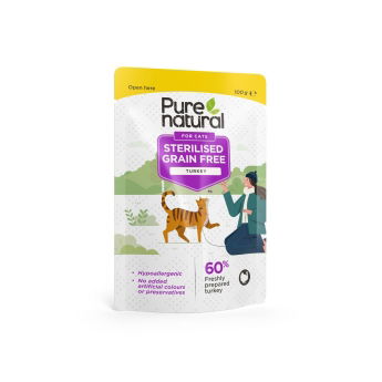 Purenatural Cat Adult Våtfôr Grain Free Sterilised Kalkun 100 g