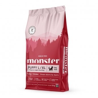 Monster Puppy Grain Free Large & XL Kalkun & Kylling (12 kg)