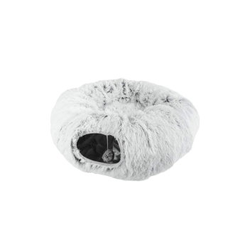 Little&Bigger Fluffy Tunnellseng til katt Hvit