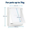 Petsafe Staywell katteluke, 715 hvit