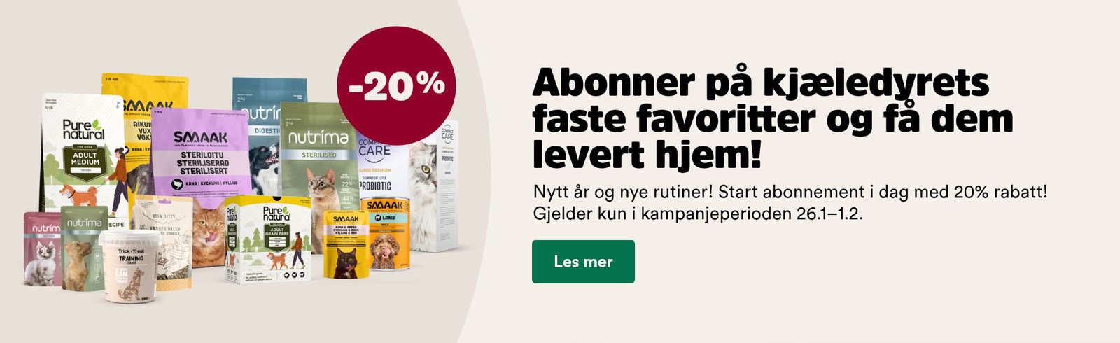 musti.no startside valp subscription campaign