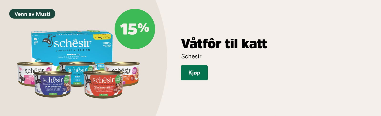 musti.no startside katt k12 schesir 15%