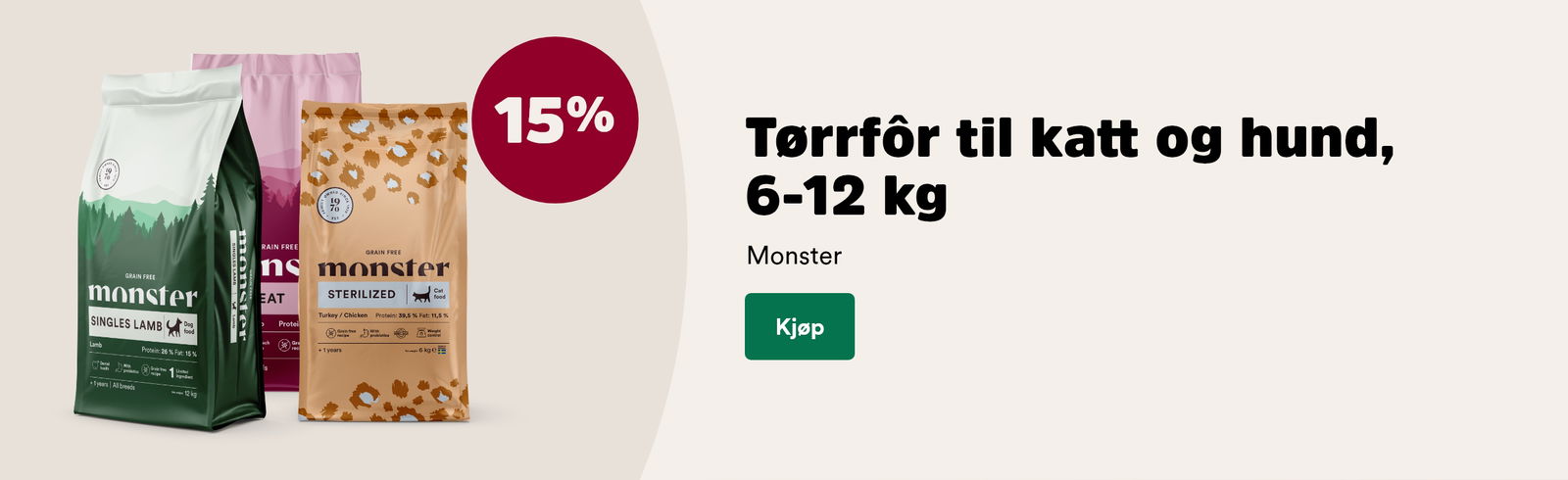 musti.no kampanjeside k3 monster t&oslash;rrfor 15%
