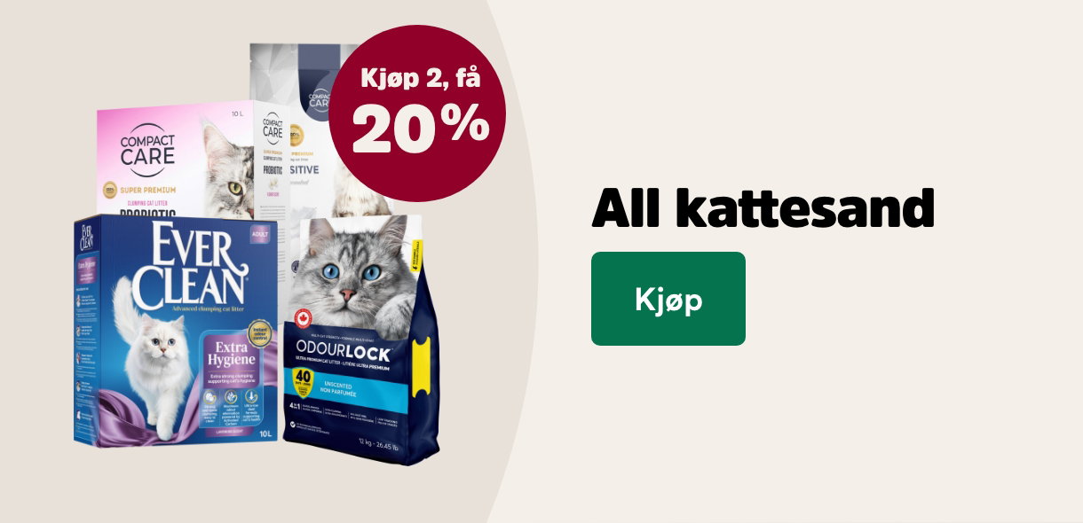 musti.no kampanjeside k9 kattesand kj&oslash;p 2, f&aring; 20%