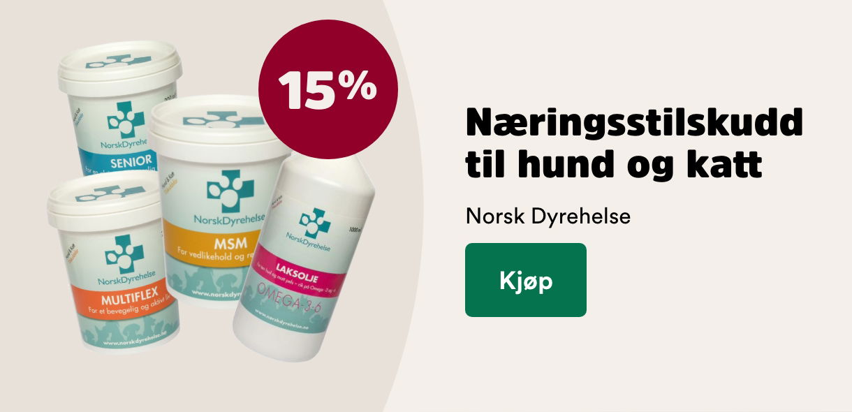 musti.no kampanjeside k10 norsk dyrehelse 15%