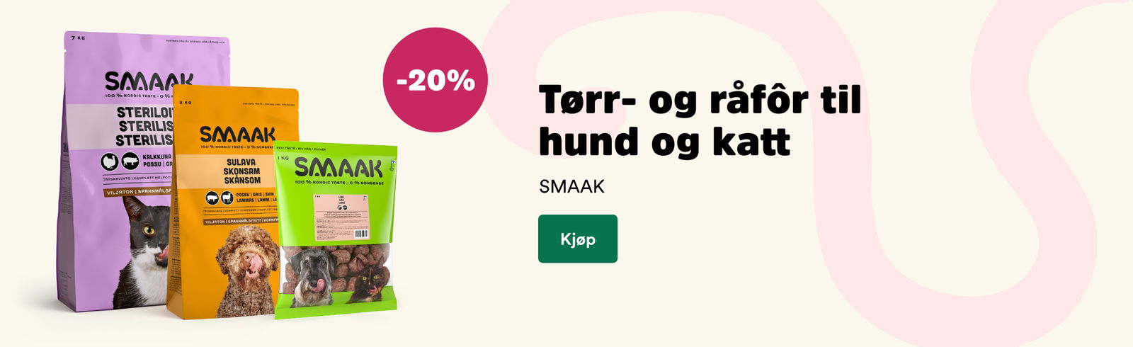 musti.no startside valp k9 20% på SMAAK fôr
