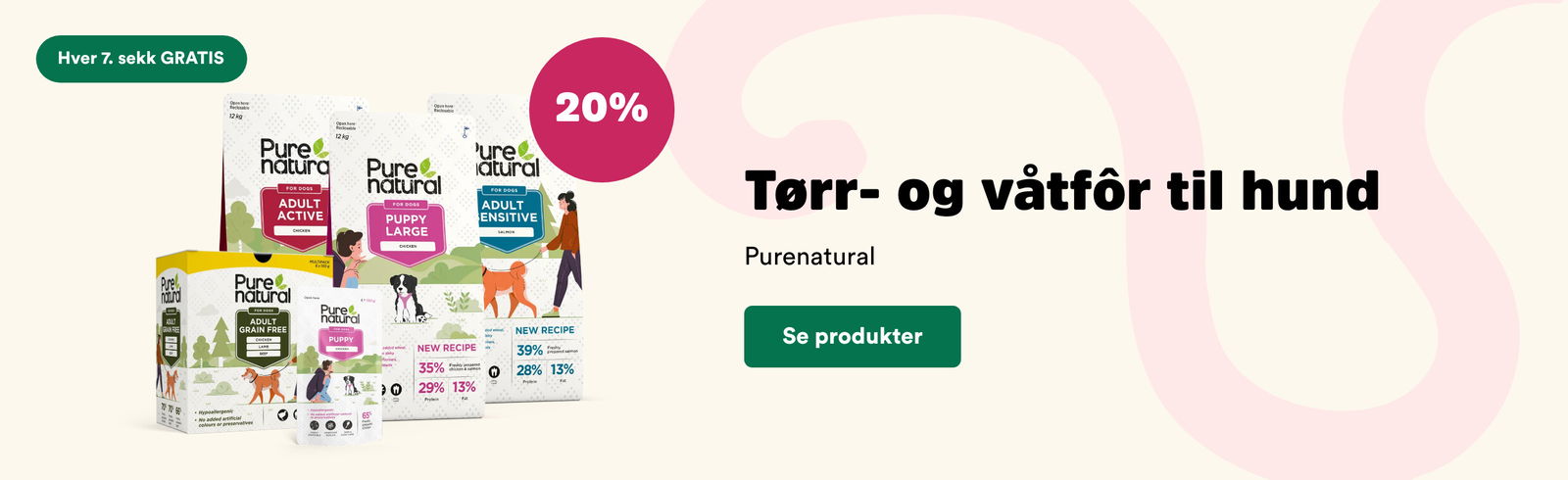 20% på purenatural hundemat