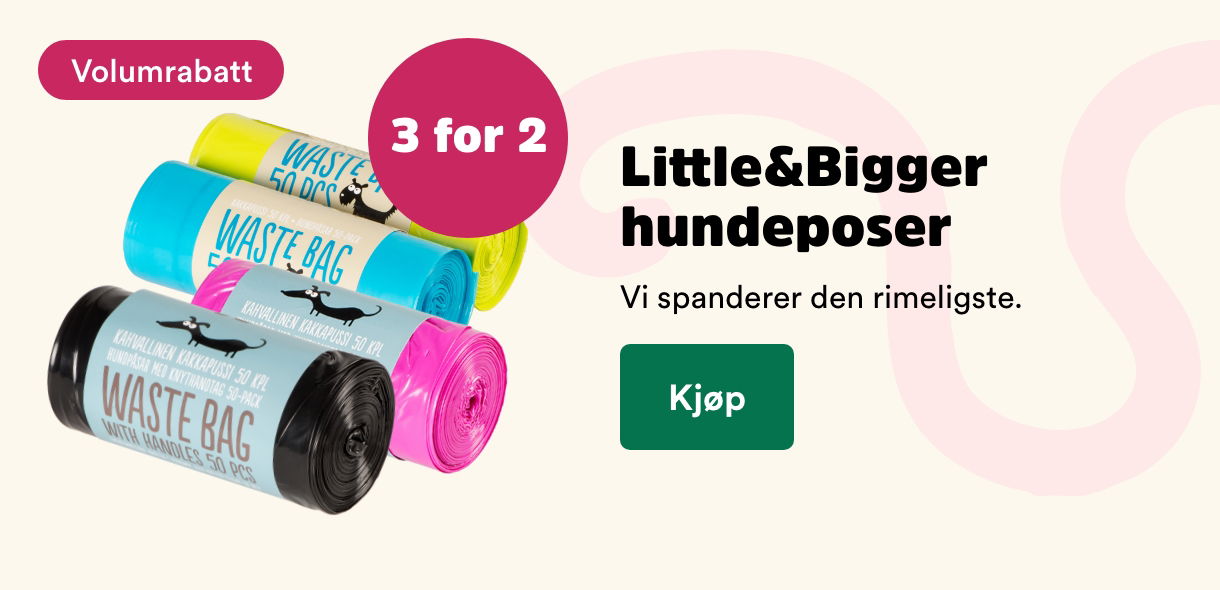 musti.no startside valp Multibuy 3 for 2 på hundeposer Little&Bigger