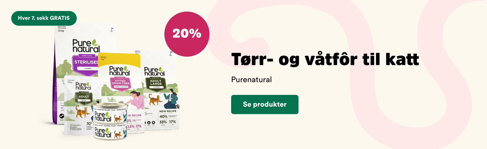 20% på purenatural kattemat