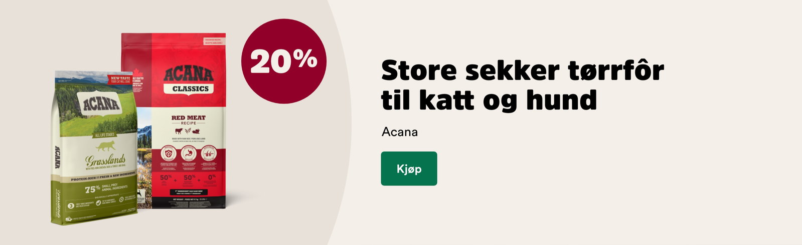 musti.no startside k6 acana 20%