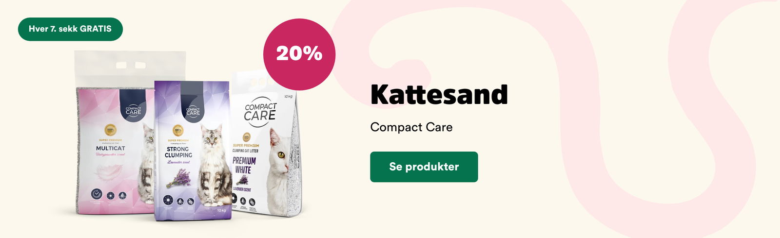 20% på compact care kattesand