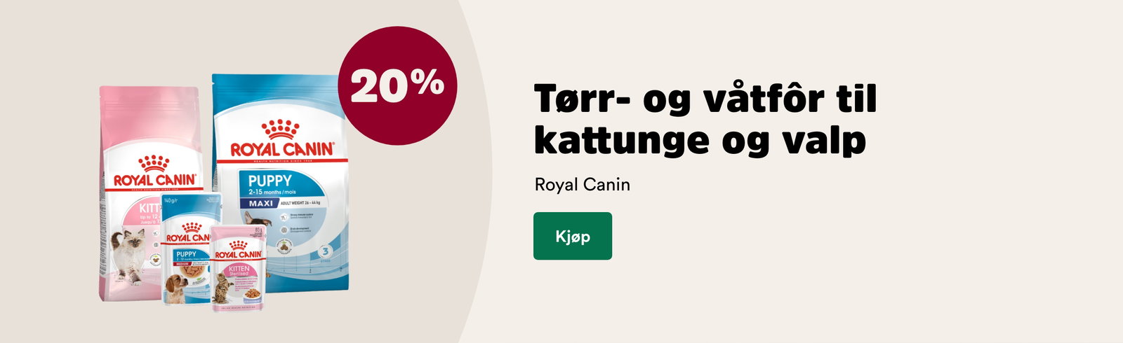 musti.no startside hund k5 royal canin puppy 20%