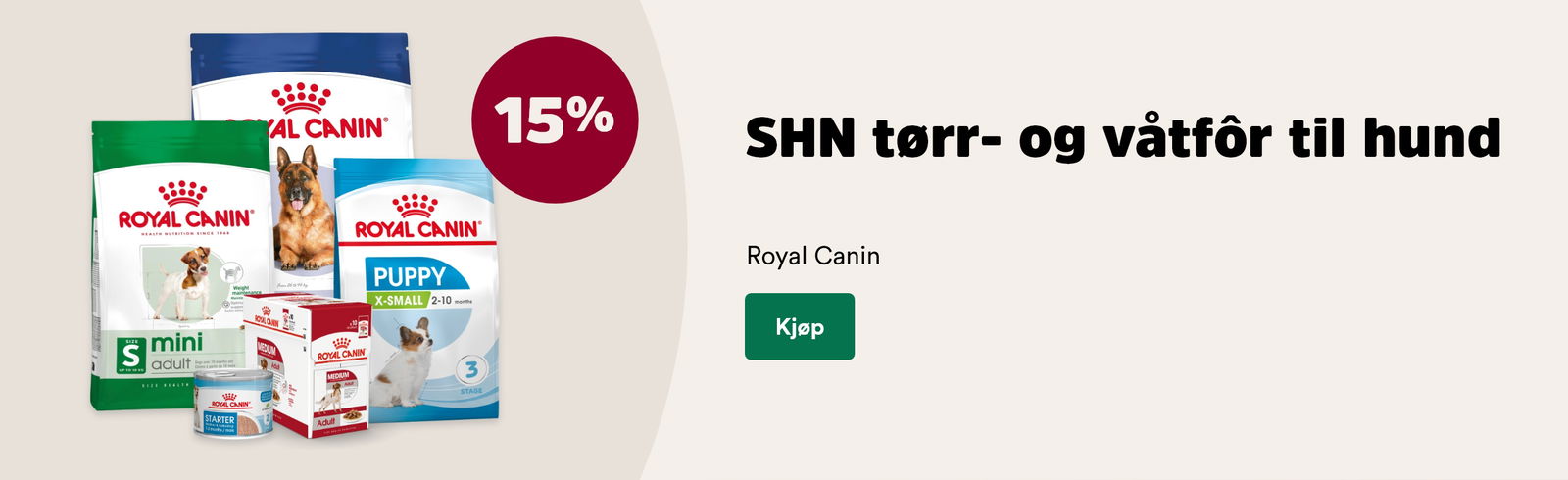musti.no kampanjeside hund k2 20% p&aring; royal canin shn