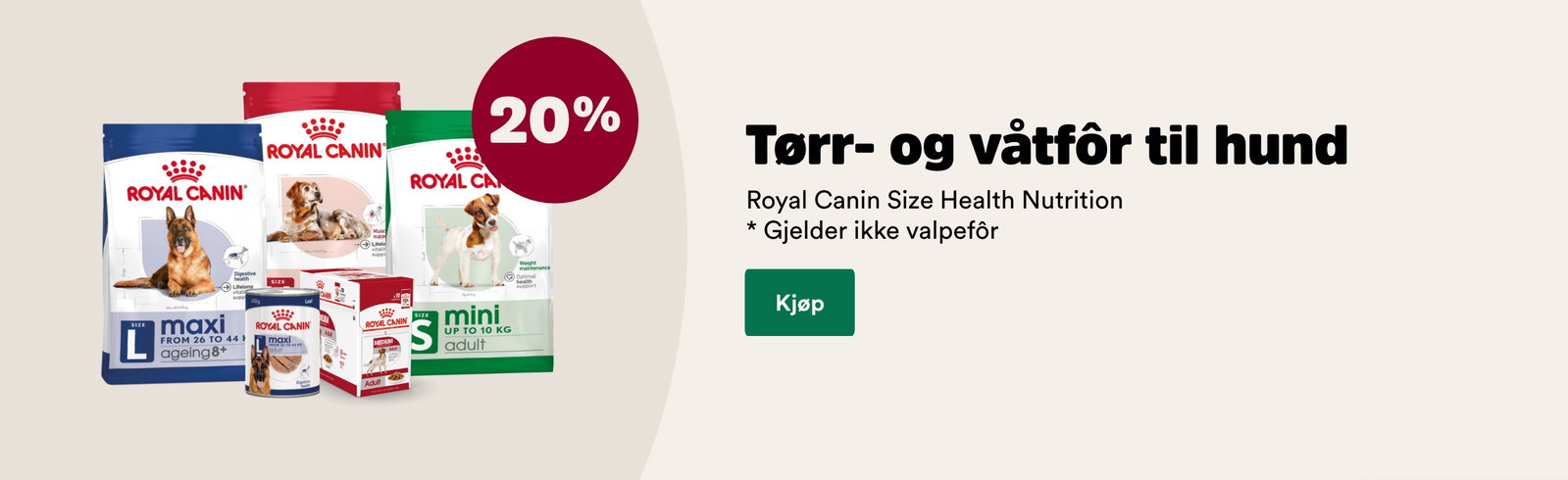 musti.no startside Royal canin SHN extra campaign