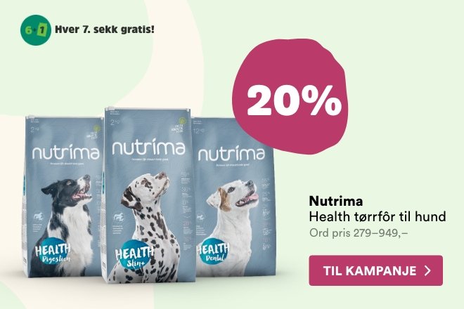 20% på Nutrima Health hundemat