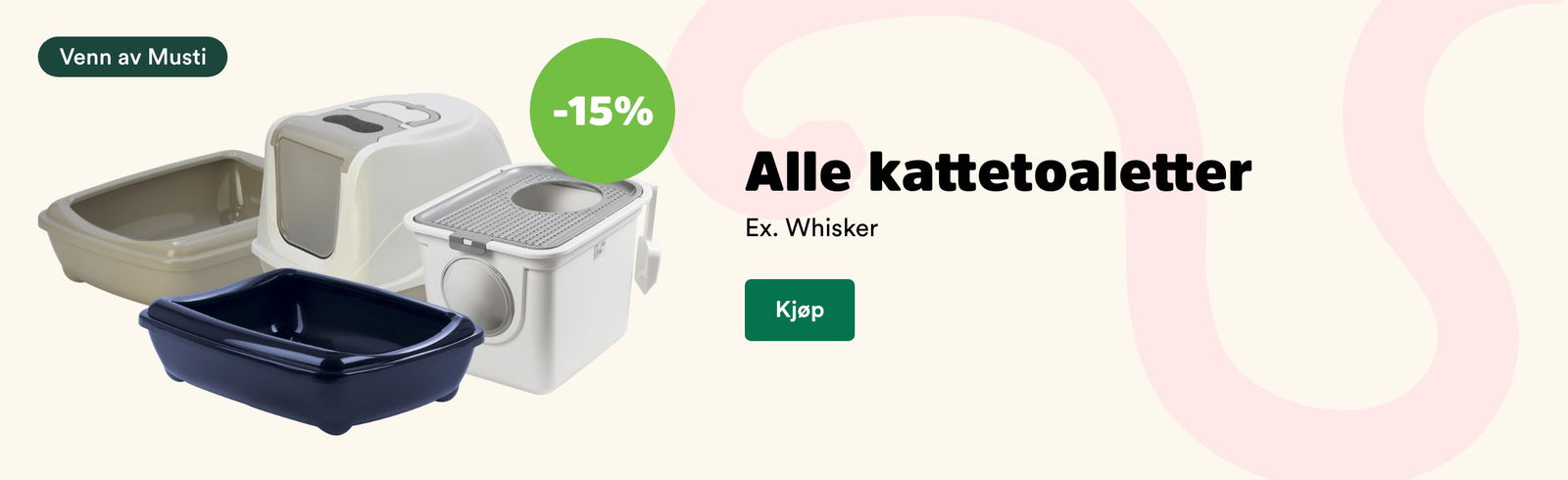 musti.no startside kattunge k9 15% på alle kattetoalett