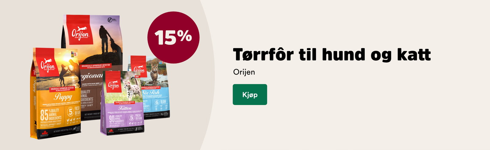 musti.no kampanjeside k10 orijen 15%