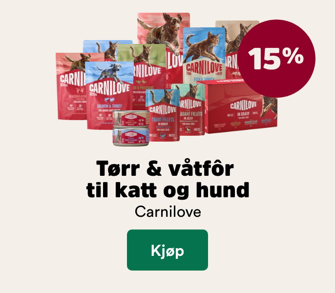 musti.no kampanjeside k9 carnilove 15%
