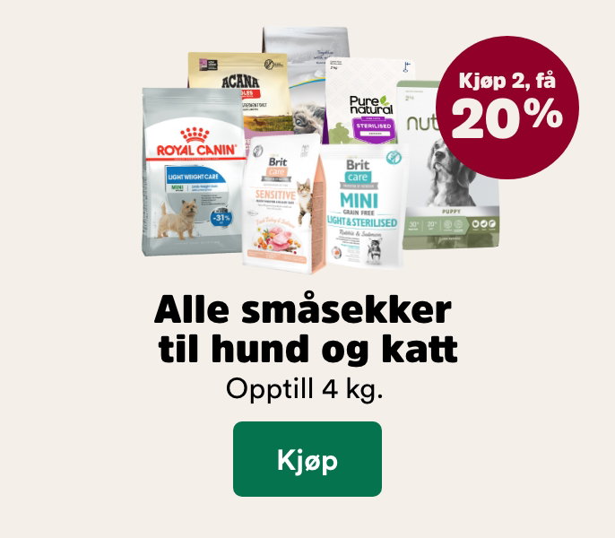 musti.no startside hund k9 sm&aring;sekker kj&oslash;p 2, f&aring; 20%