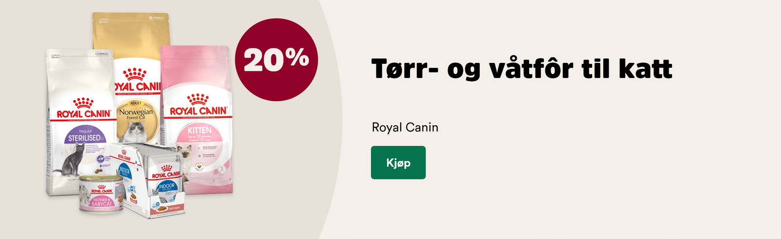 musti.no startside katt k3 royal canin 20%