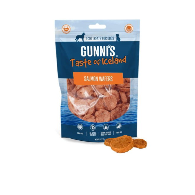 Gunnis Salmon Wafers Tygg av Laks 70g
