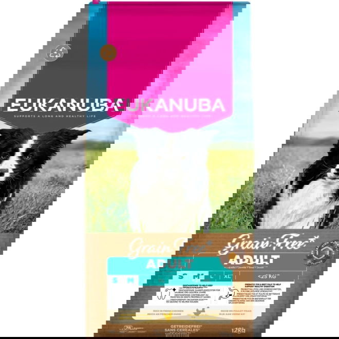 Eukanuba Grain Free Adult Small & Medium Breed Chicken (12 kg)