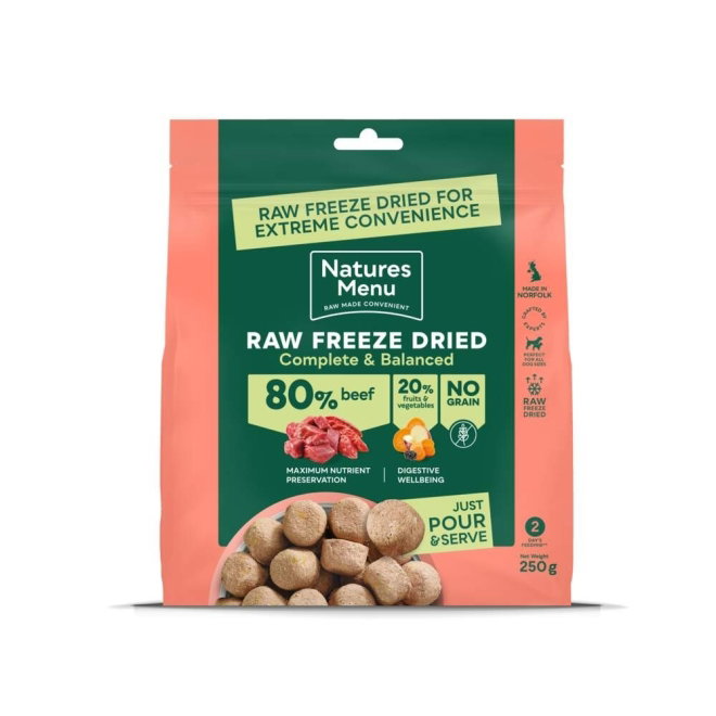 NaturesMenu Dog Freeze Dried Storfe (250 g)