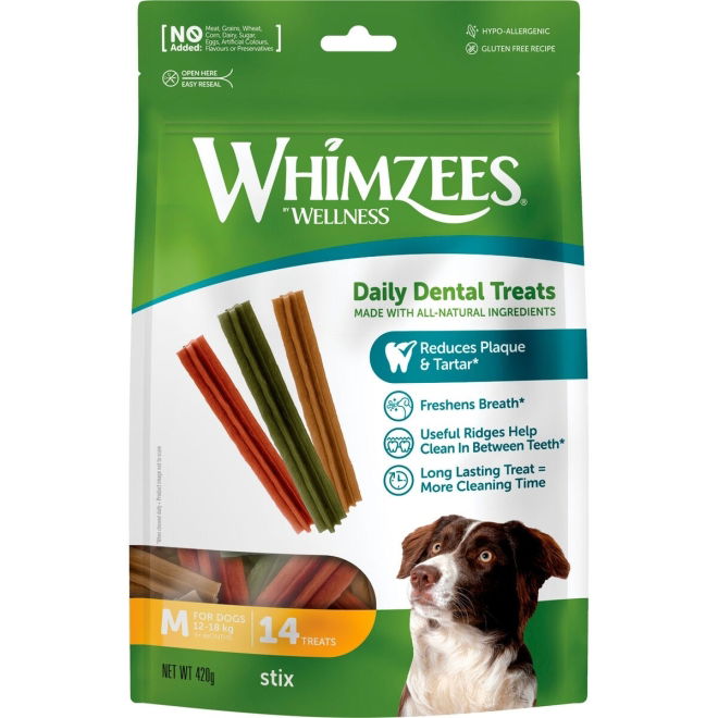 Whimzees Stix M, 14 stk