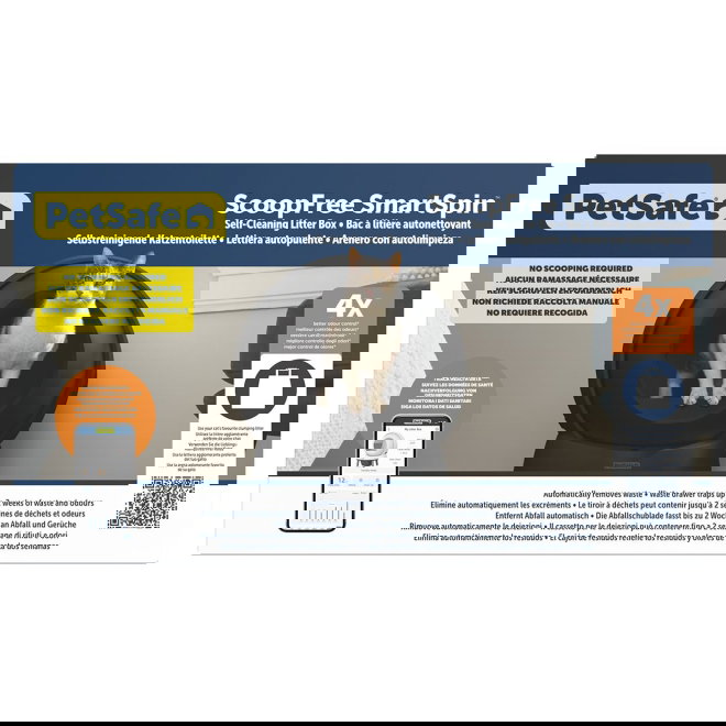 PetSafe SmartSpin Selvrensende Kattetoalett, Sort