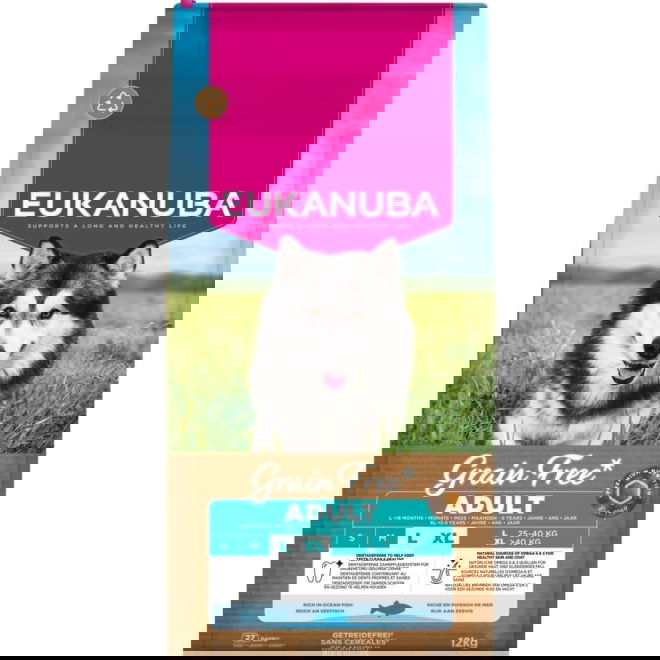 Eukanuba Grain Free Adult Large & Extra Large Breed Ocean Fish (12 kg)