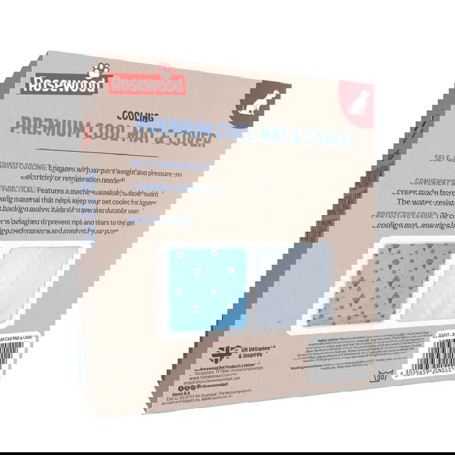 Rosewood kjølematte med overtrekk 68 x 53cm