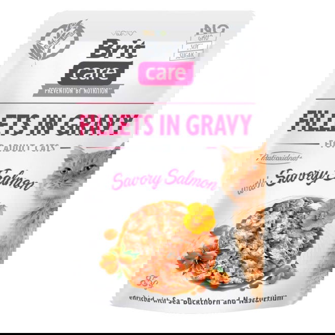 Brit Care Cat Gravy Laks 85g