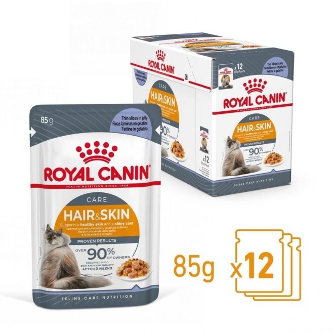 Royal Canin Hair & Skin Care Jelly Adult våtfôr til katt