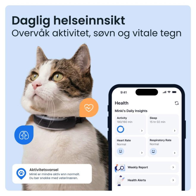 Tractive CAT 6 Mini &ndash; GPS Tracker & Health Monitor (Sort)