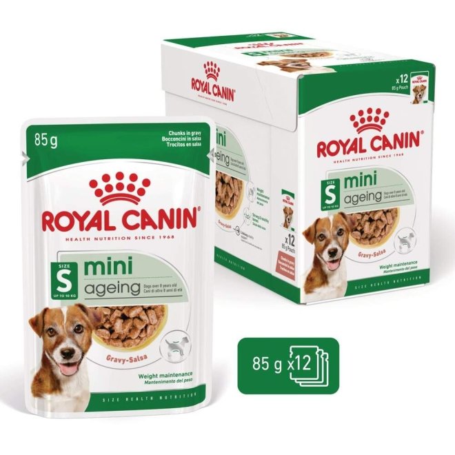 Royal Canin Mini Ageing Gravy våtfôr til hund 12x85 g