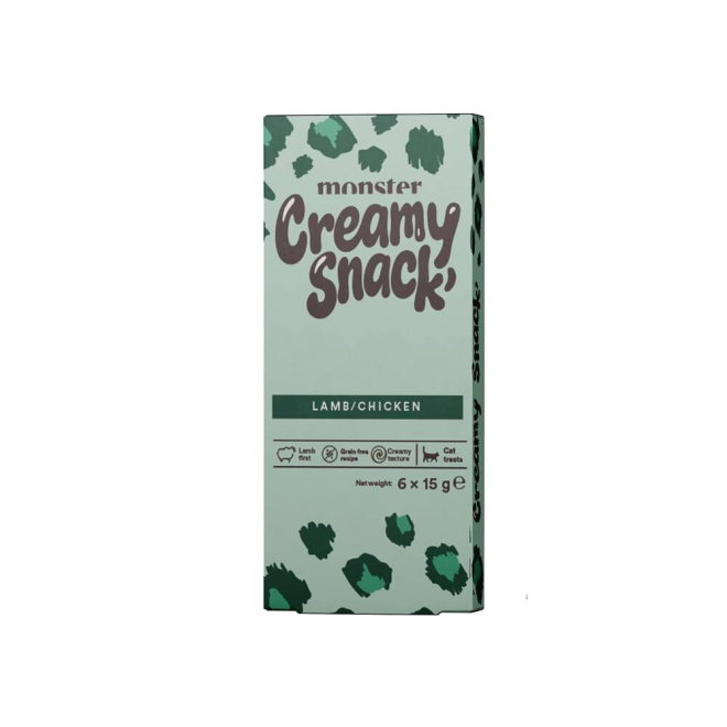 Monster Cat Creamy Snack Lam & Kylling 6x15 g