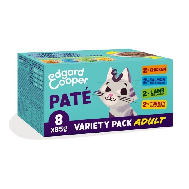 Edgard & Cooper Cat Adult Paté Flerpakning, 8 x 85 g