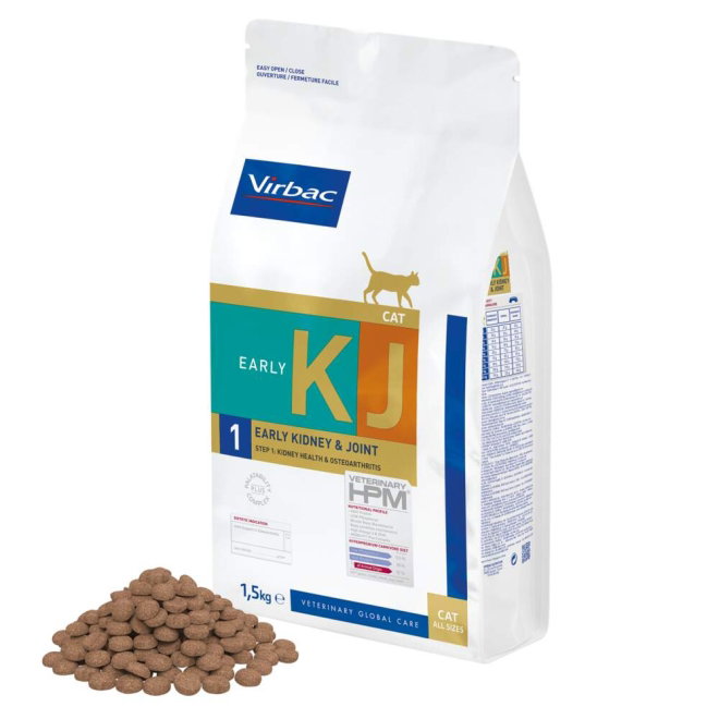 Virbac HPM Cat KJ1 Early Kidney & Joint 1,5 kg