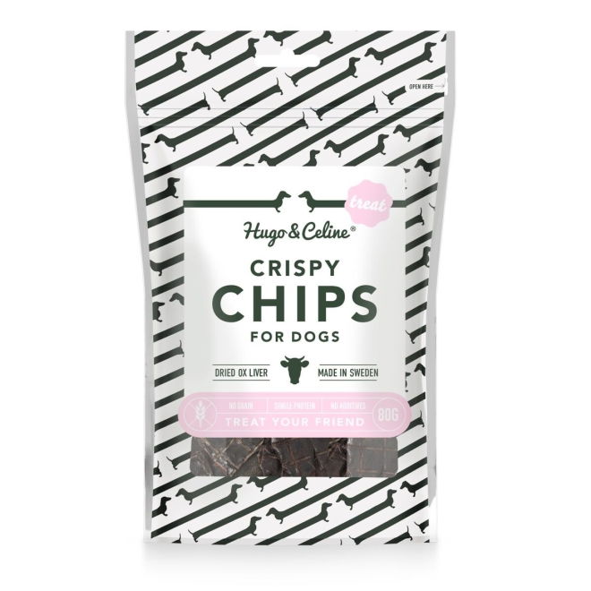 Hugo&Celine Crispy Chips okselever, 80 g