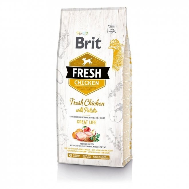Brit Fresh Chicken with Potato Adult Great Life (12 kg)