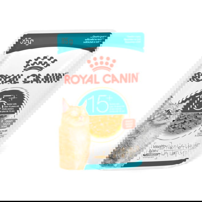 Royal Canin FHN Ageing 15+ Chunks in gravy pouch 12X85G