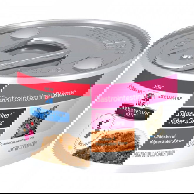 Hills Prescription Diet Feline Gastrointestinal Biome Digestive Care/Fibre Care Stew Chicken & Vegetables 82g
