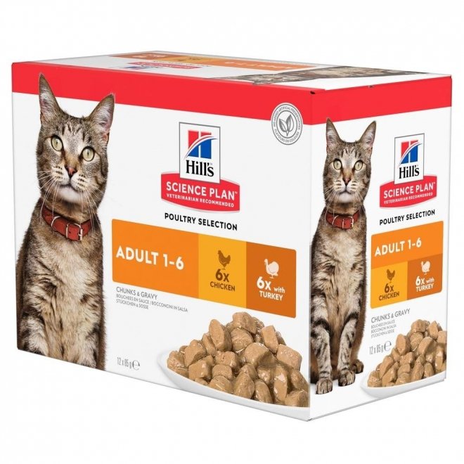 Hills Sciene Plan Cat Adult Chicken & Turkey 12x85 g